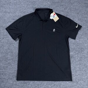 Nike Golf Polo Shirt Men’s Black Mickey Mouse Logo Dri-FIT Disney Parks NEW Sz L
